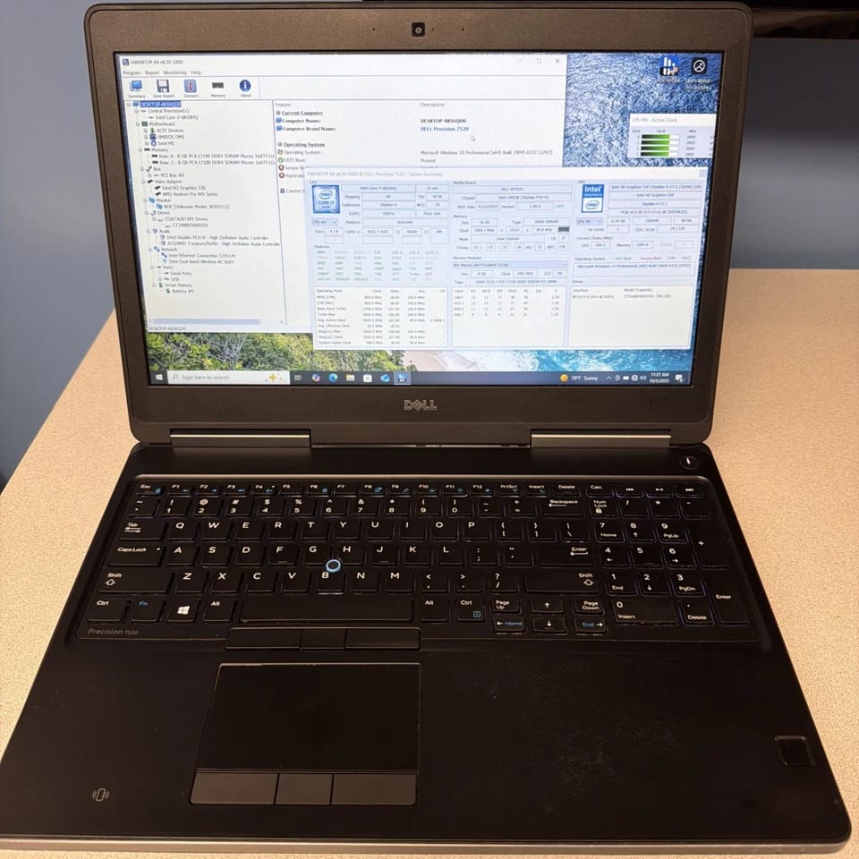 Dell Precision 7520 Computers 128GB 16GB Refurbished - Excellent