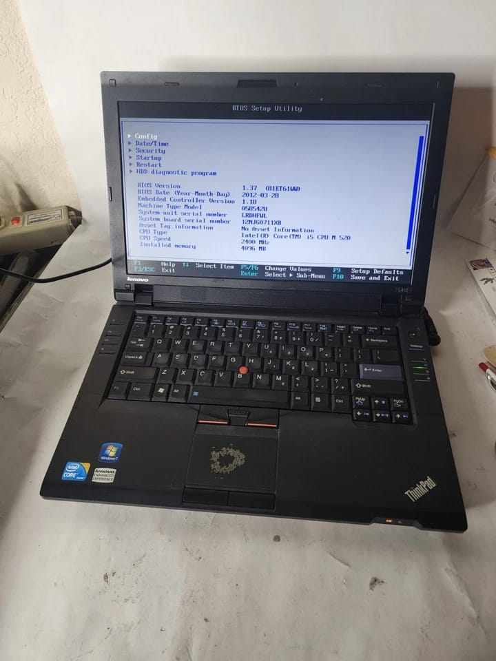 Lenovo ThinkPad L412 Computers 160GB 4GB For parts or not working