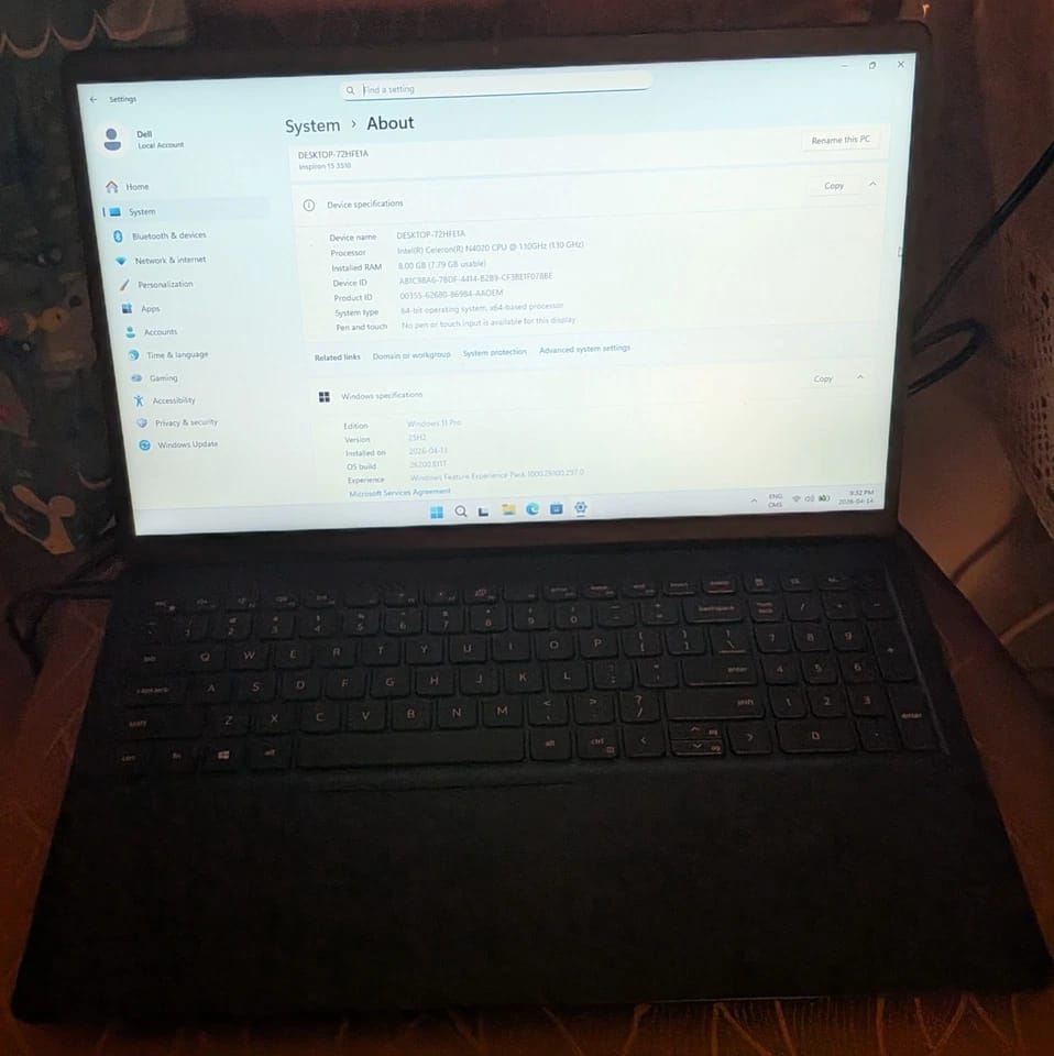 Dell Inspiron 3510 Computers 128GB 8GB New