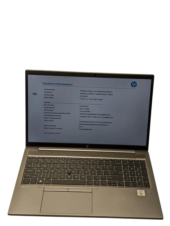 HP ZBook Firefly G7 Computers 1TB 64GB Refurbished - Excellent