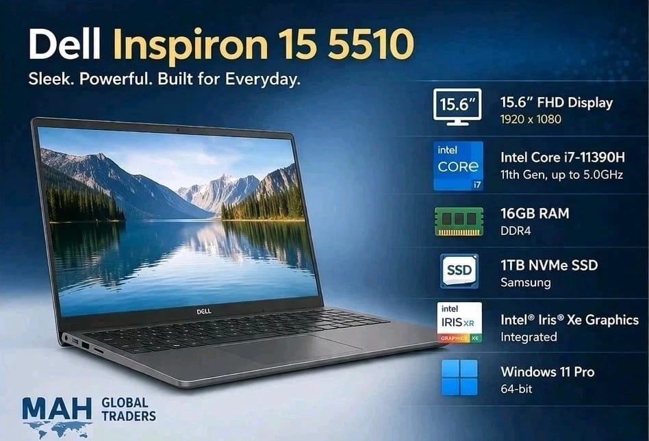 Dell Inspiron 15 5510 Computers 1TB 16GB Used - Good