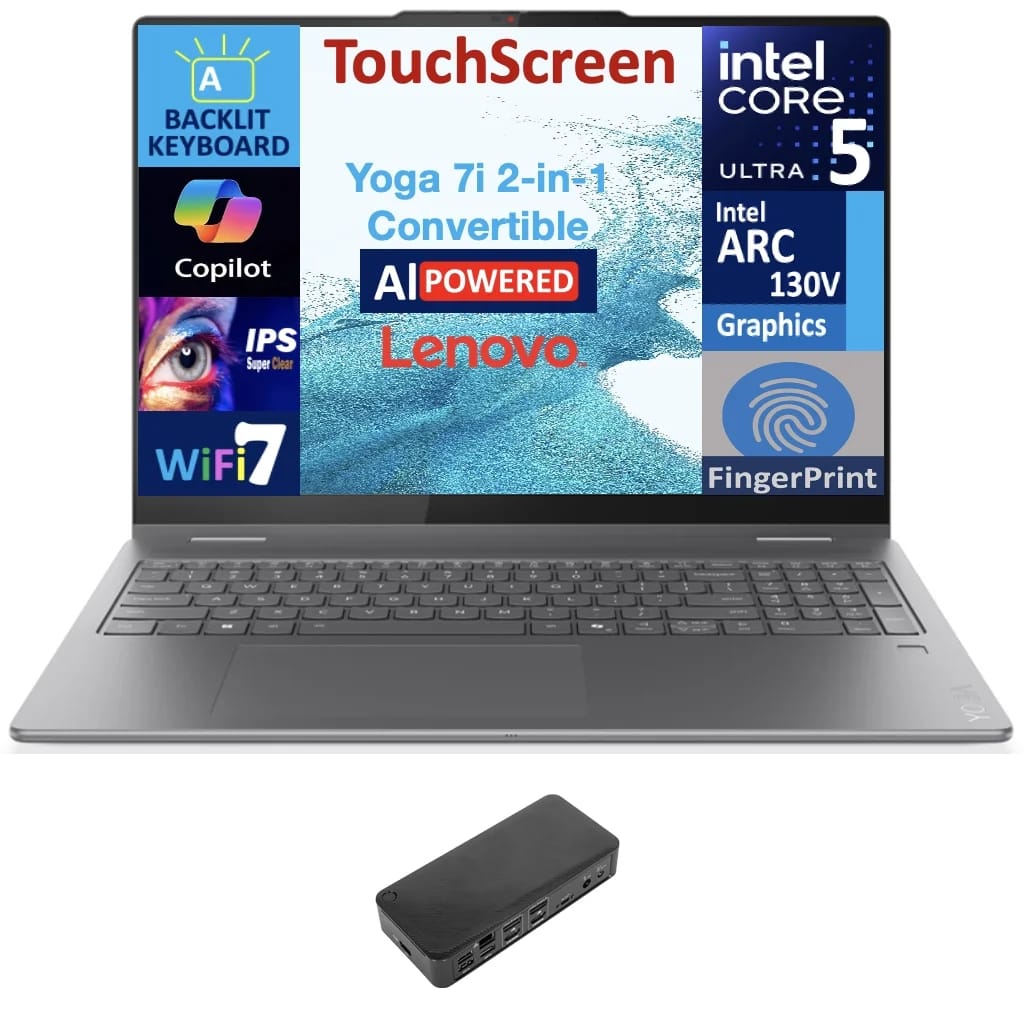 Lenovo Yoga AI Powered 2-in-1 Laptop Computers 1TB 16GB New