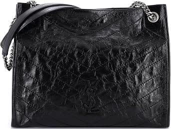 Saint Laurent Shopping Tote Women's bags Medium Black Leather New
