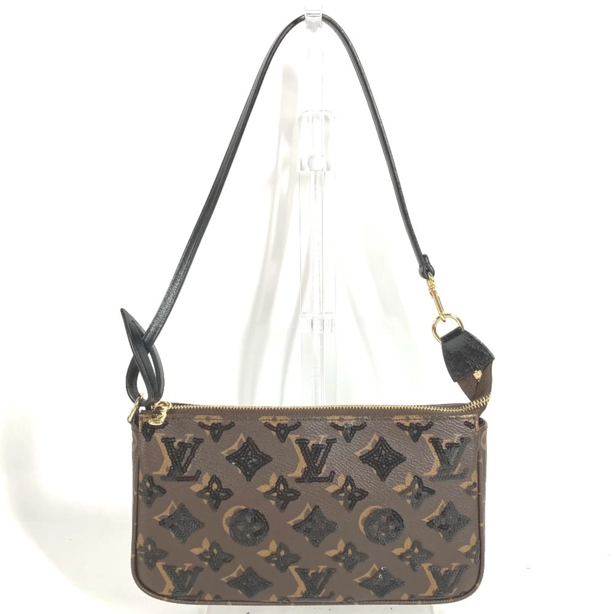 Louis Vuitton Pochette Accessoires Women's bags Mini Brown Damier Ebene Canvas New