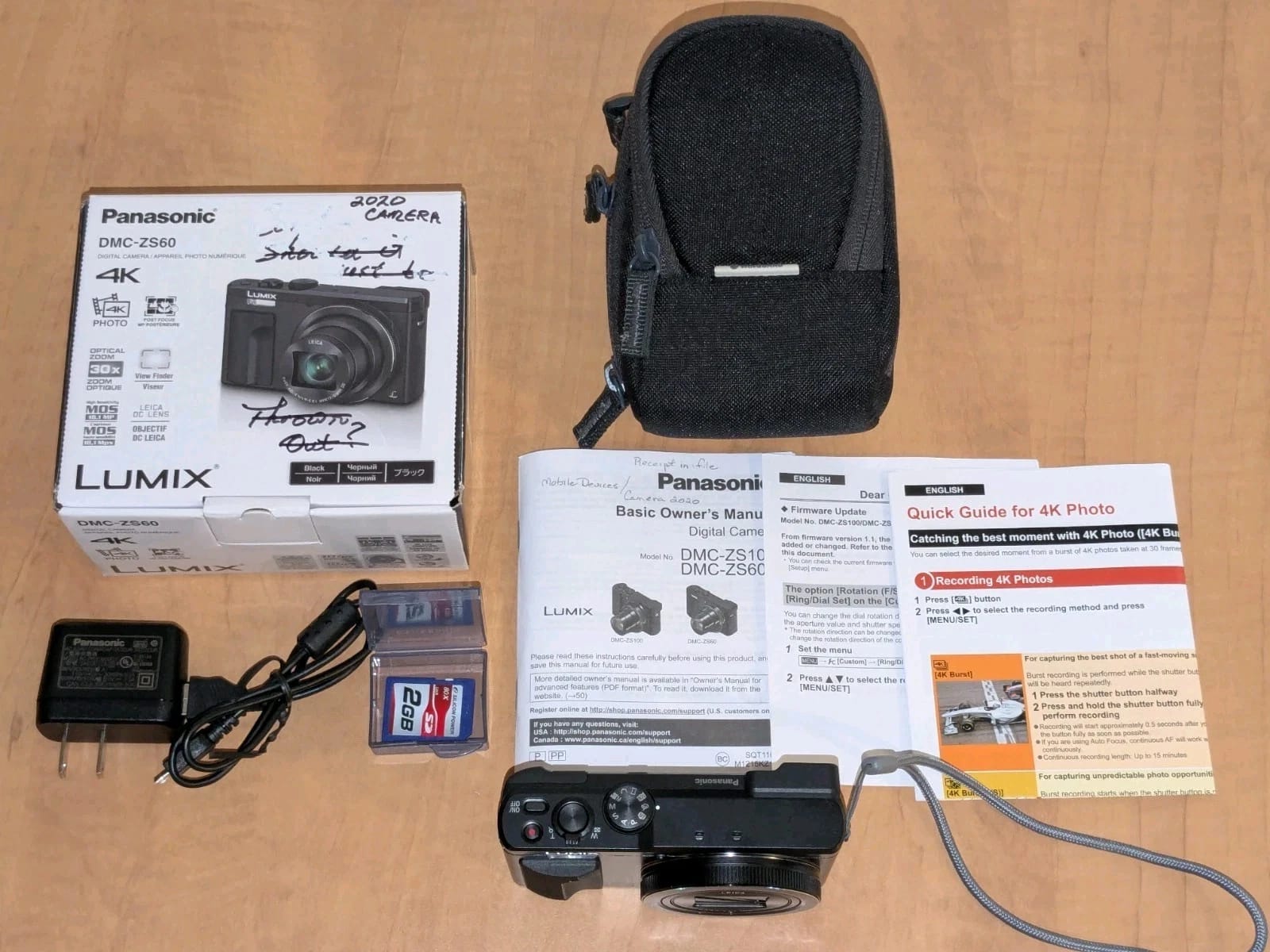 Panasonic LUMIX ZS60 Digital Cameras Black For parts or not working