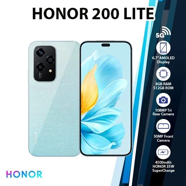 Honor 200 Lite Cell Phones Blue 512GB Unlocked New