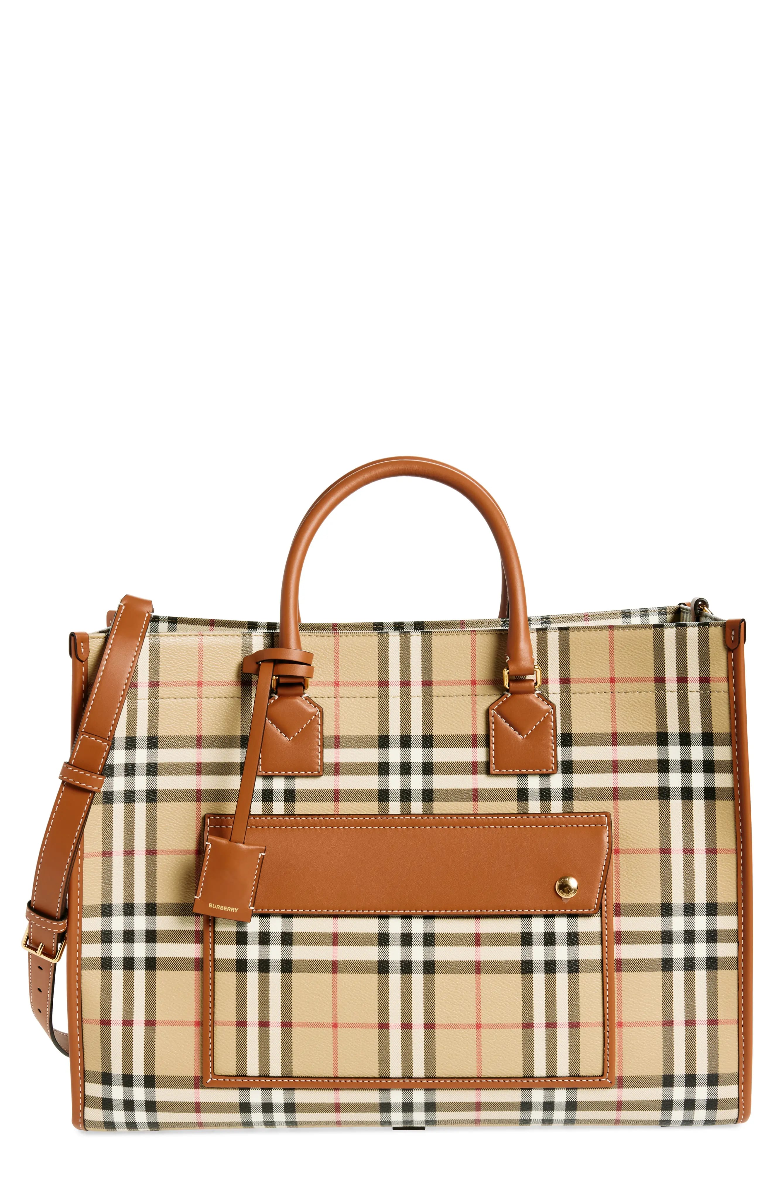 Burberry Freya Women's bags Medium Check Canvas New