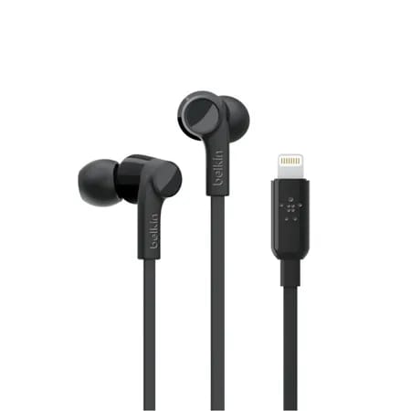 Belkin SoundForm Lightning Headphones & Earbuds Black New