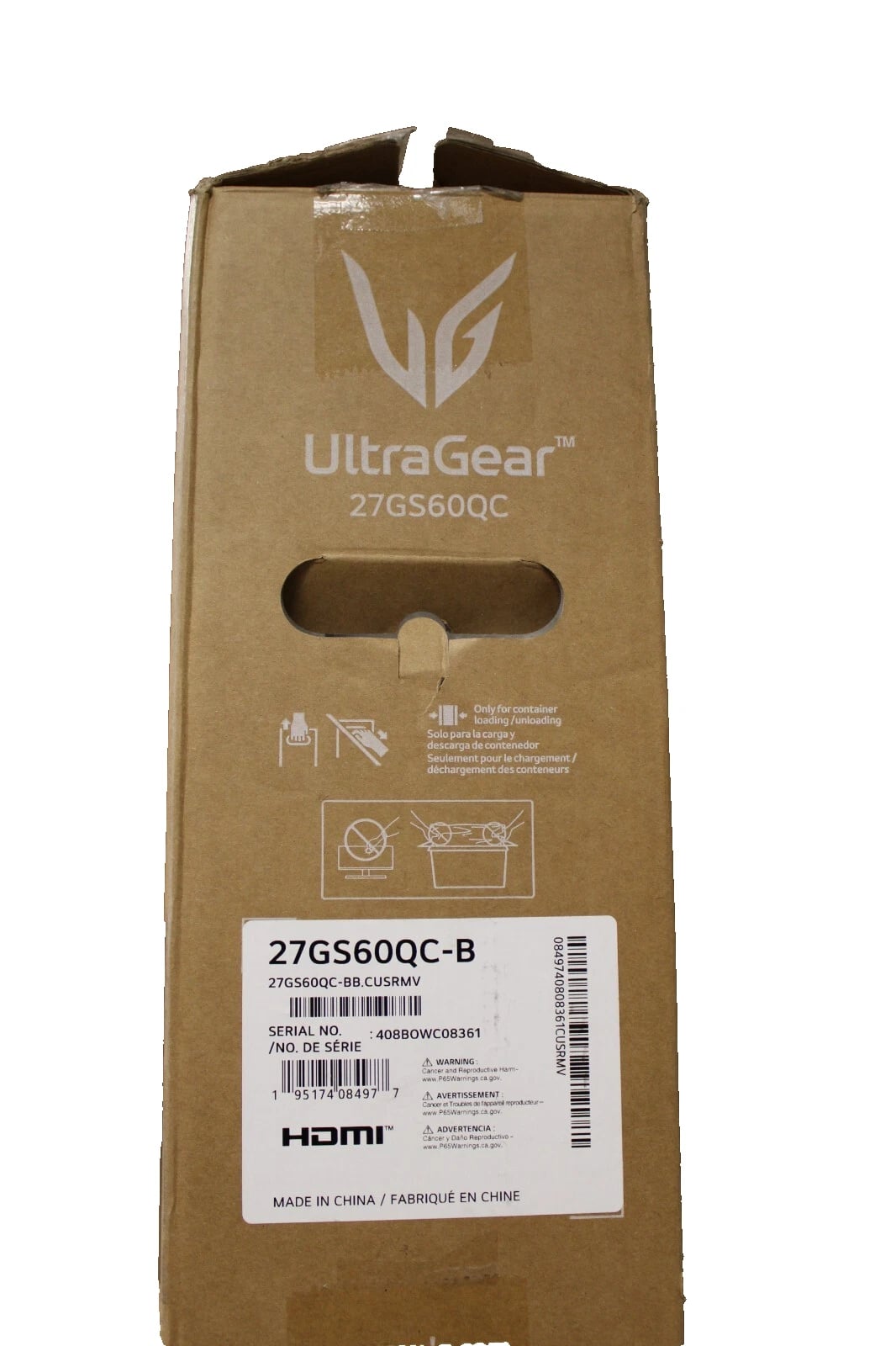 LG 27GS60QC-B Monitors