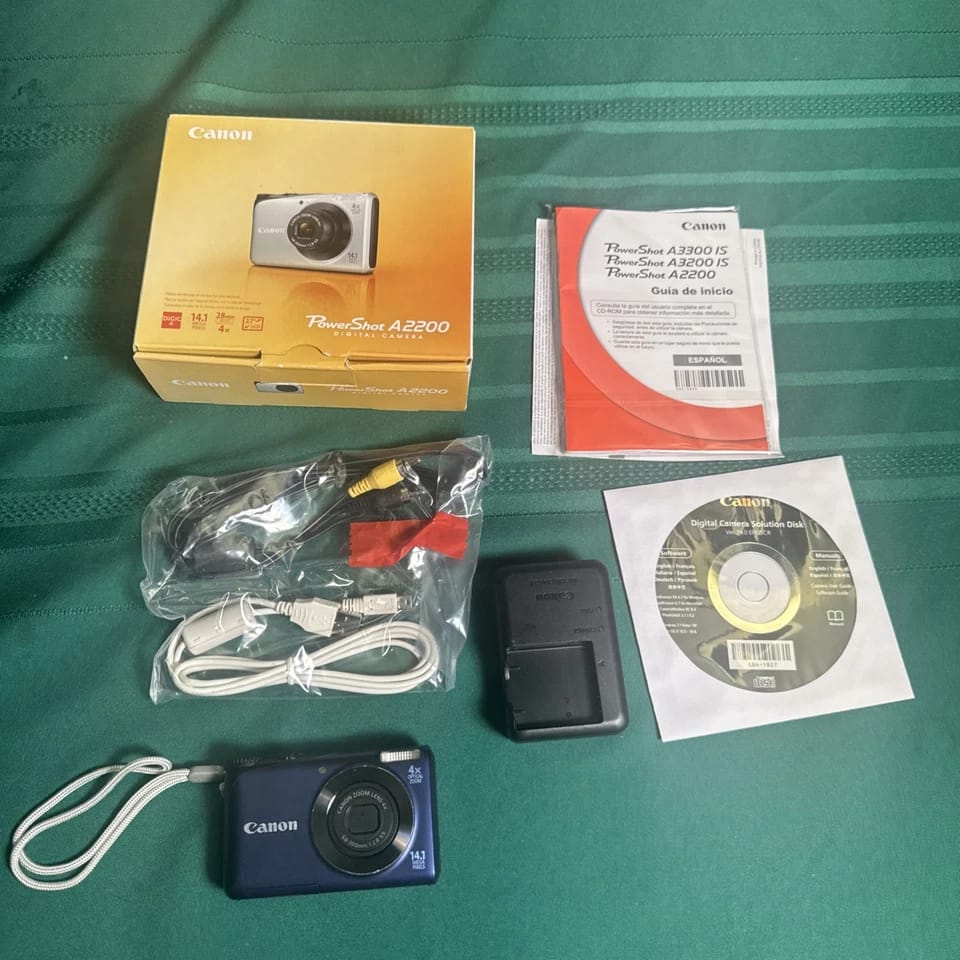 Canon PowerShot A2200 Digital Cameras Black New Body Only