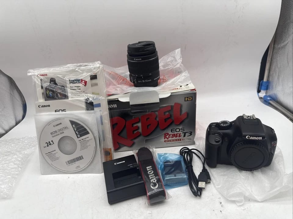 Canon EOS Rebel T3 Digital Cameras Black New Body Only