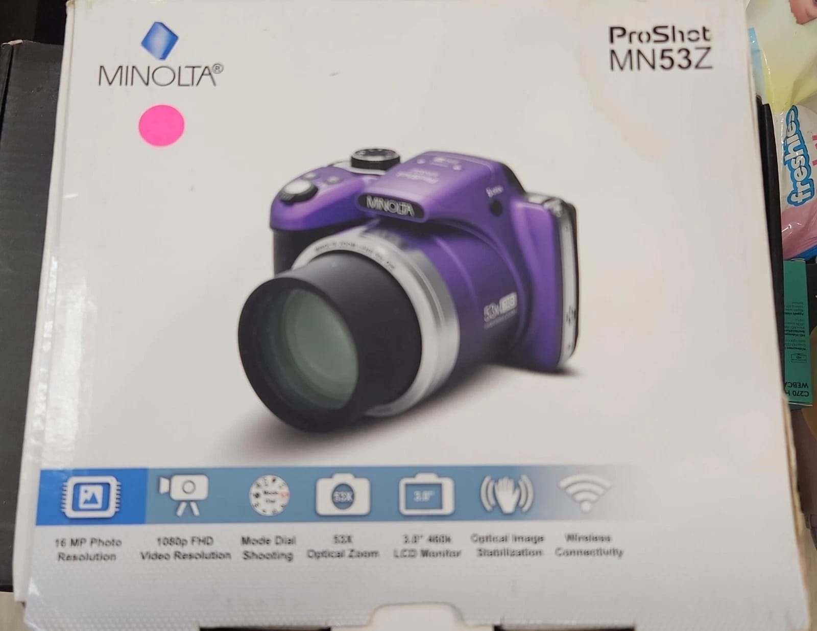 Minolta MN53Z FHD Digital Cameras Purple Open-Box Excellent Body Only