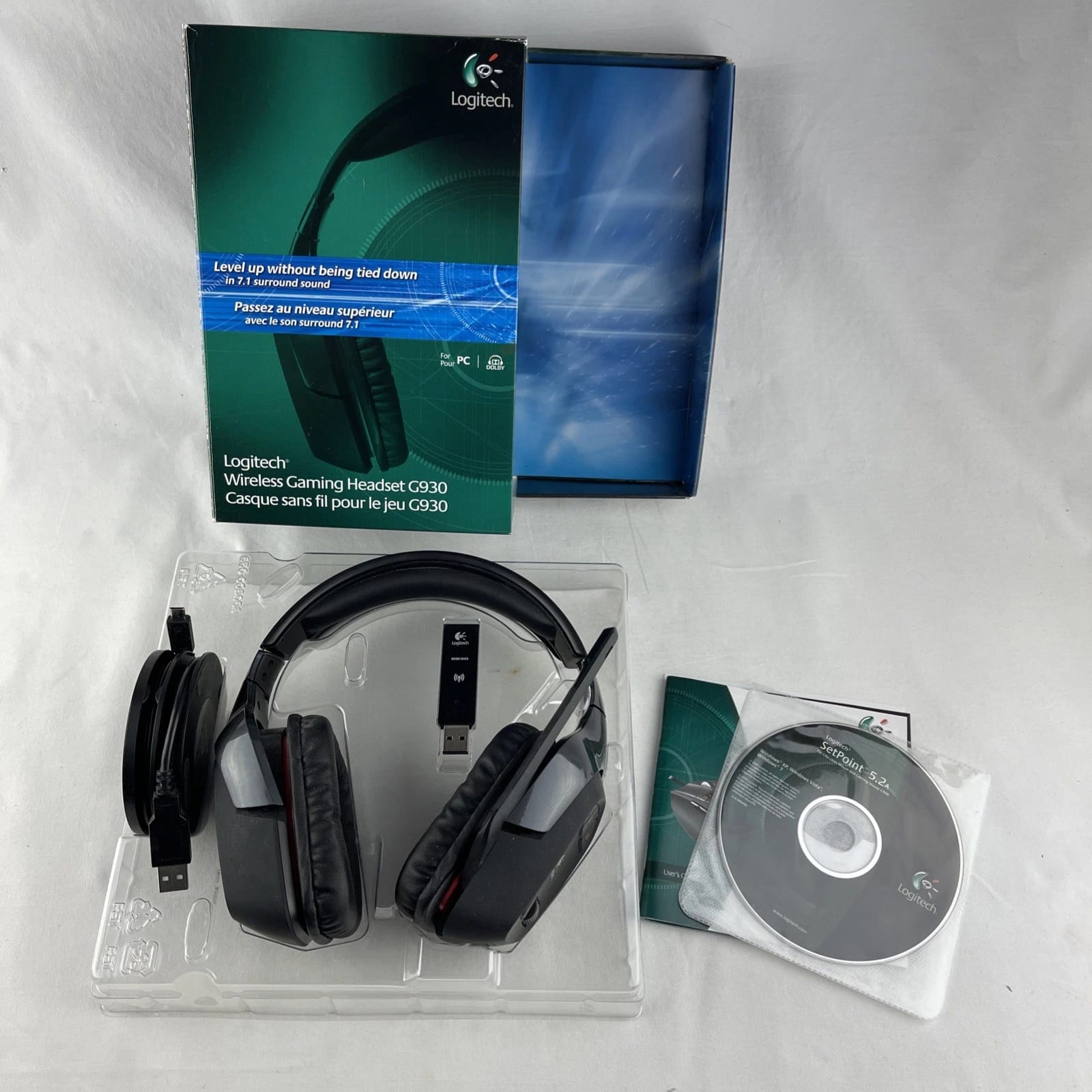 Logitech G930 Headphones & Earbuds Black New