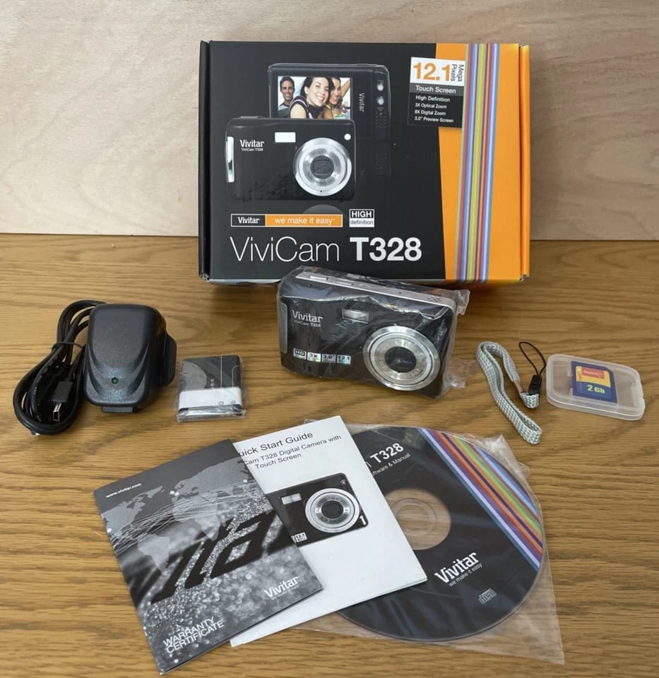 Vivitar Vivicam T328 Digital Cameras Black Used - Good Body Only