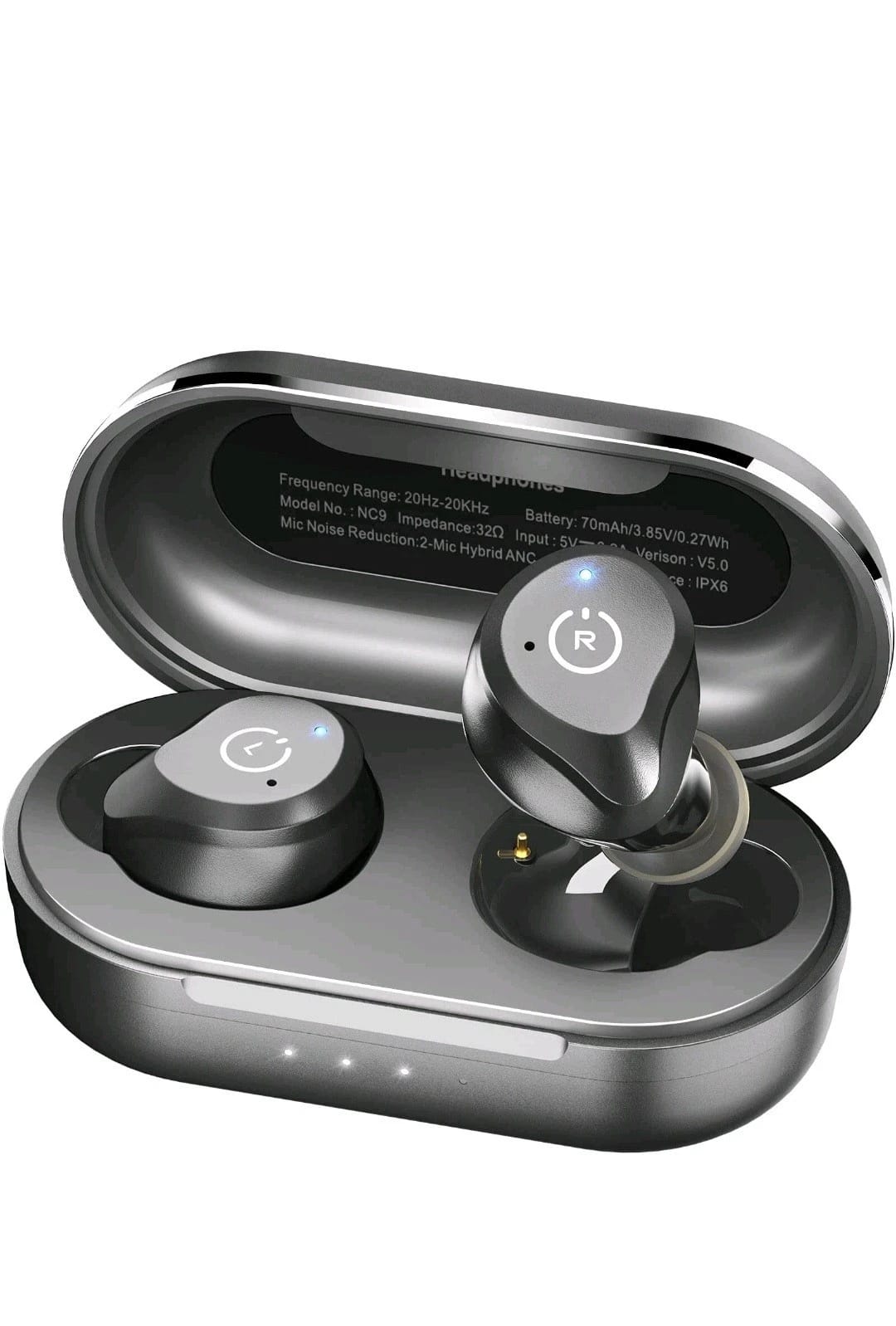 TOZO NC9 Headphones & Earbuds Blue New