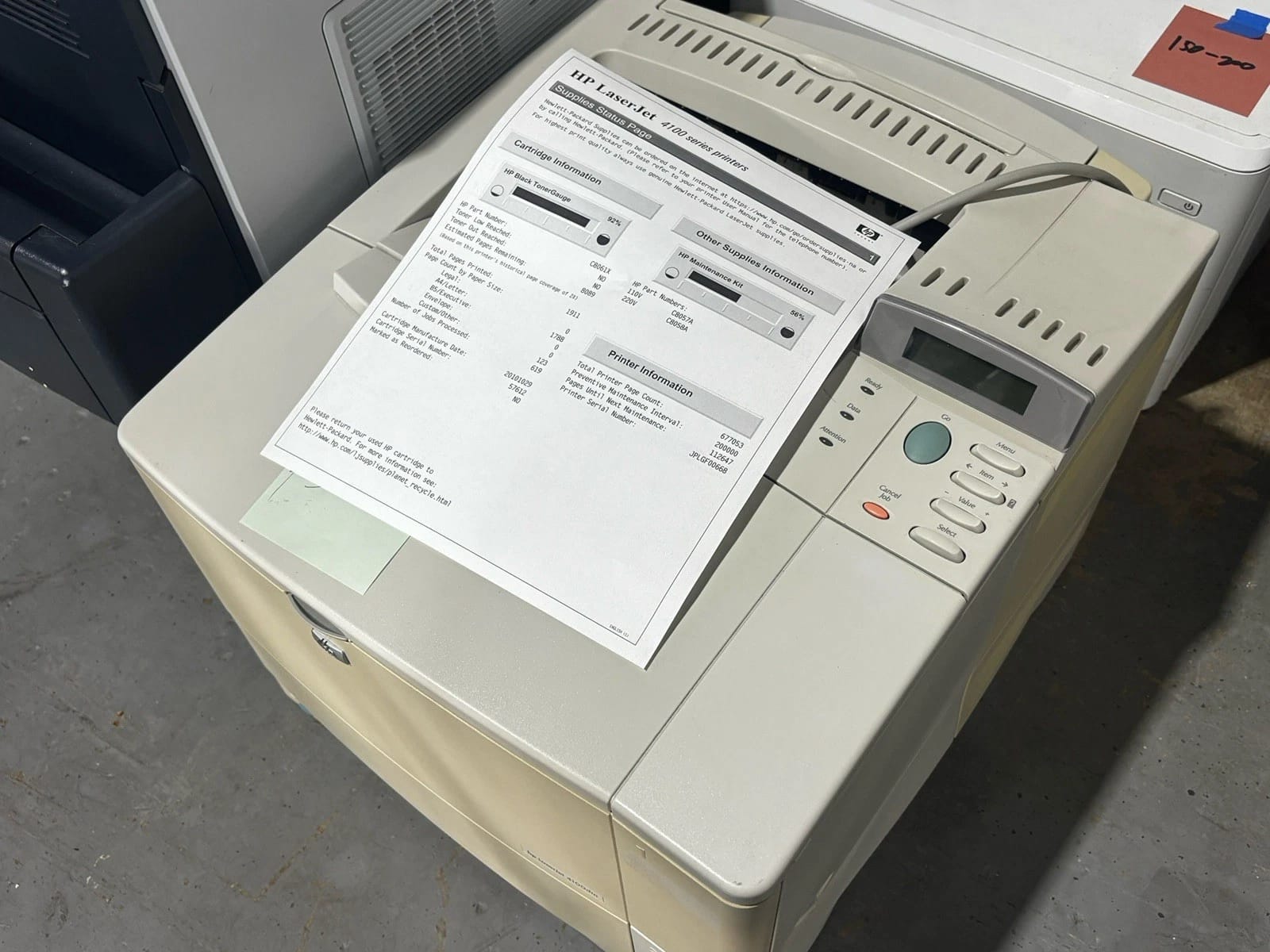 HP Laserjet 4100DTN Printers Used - Good