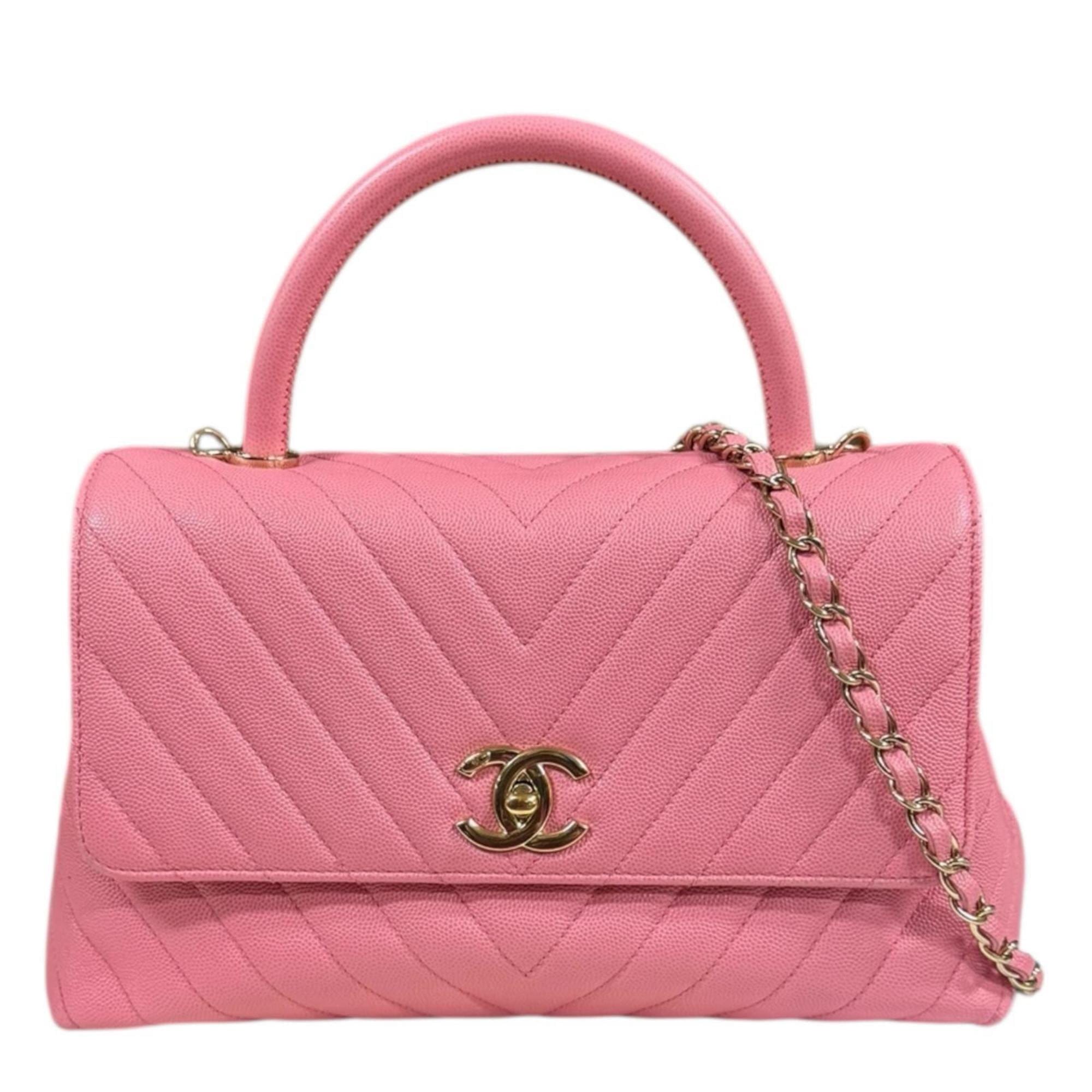 Chanel Coco Handle Women's bags Unspecified Pink Caviar (Grained Calfskin) Used - Good