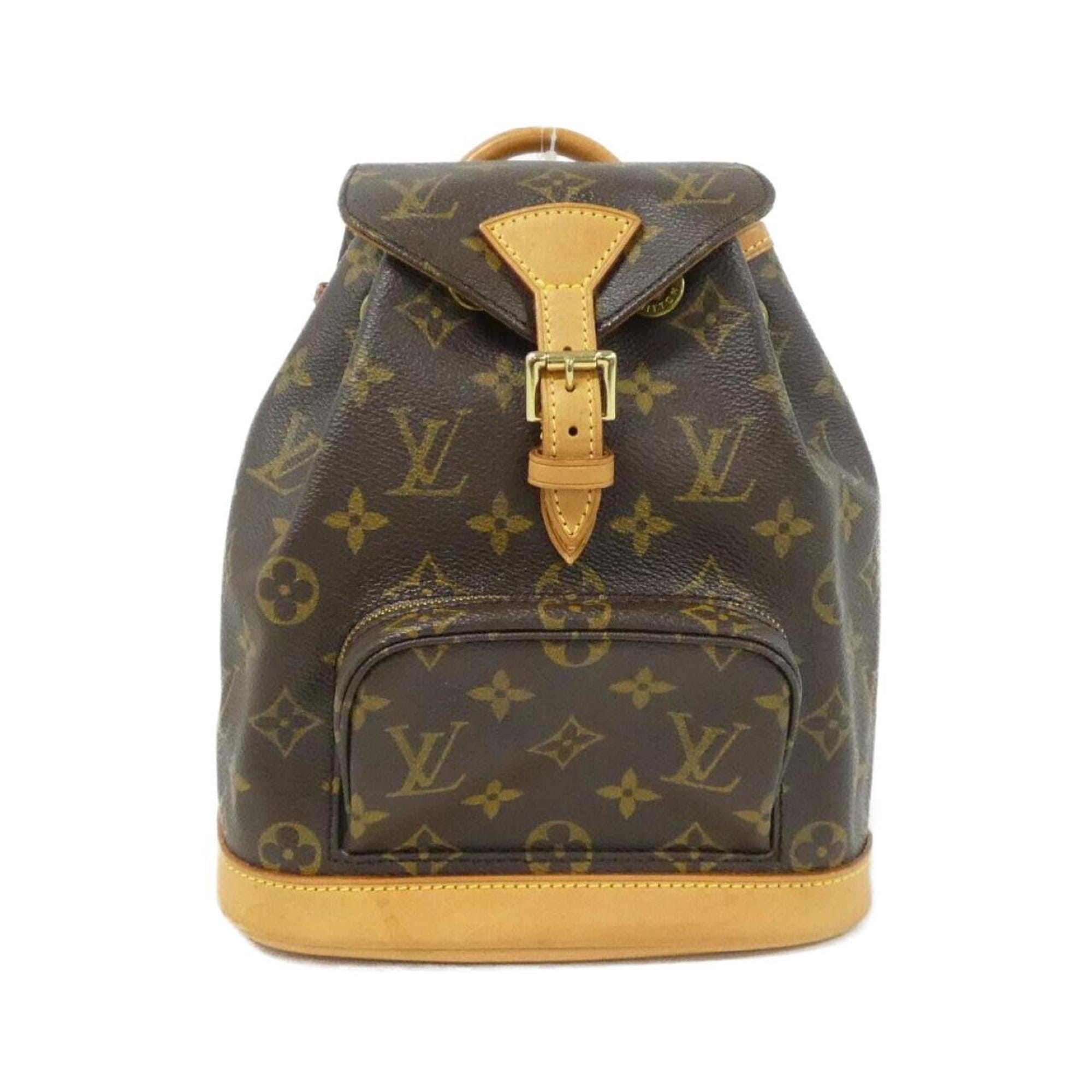 Louis Vuitton Montsouris Backpack Women's bags MM Brown Monogram Canvas New