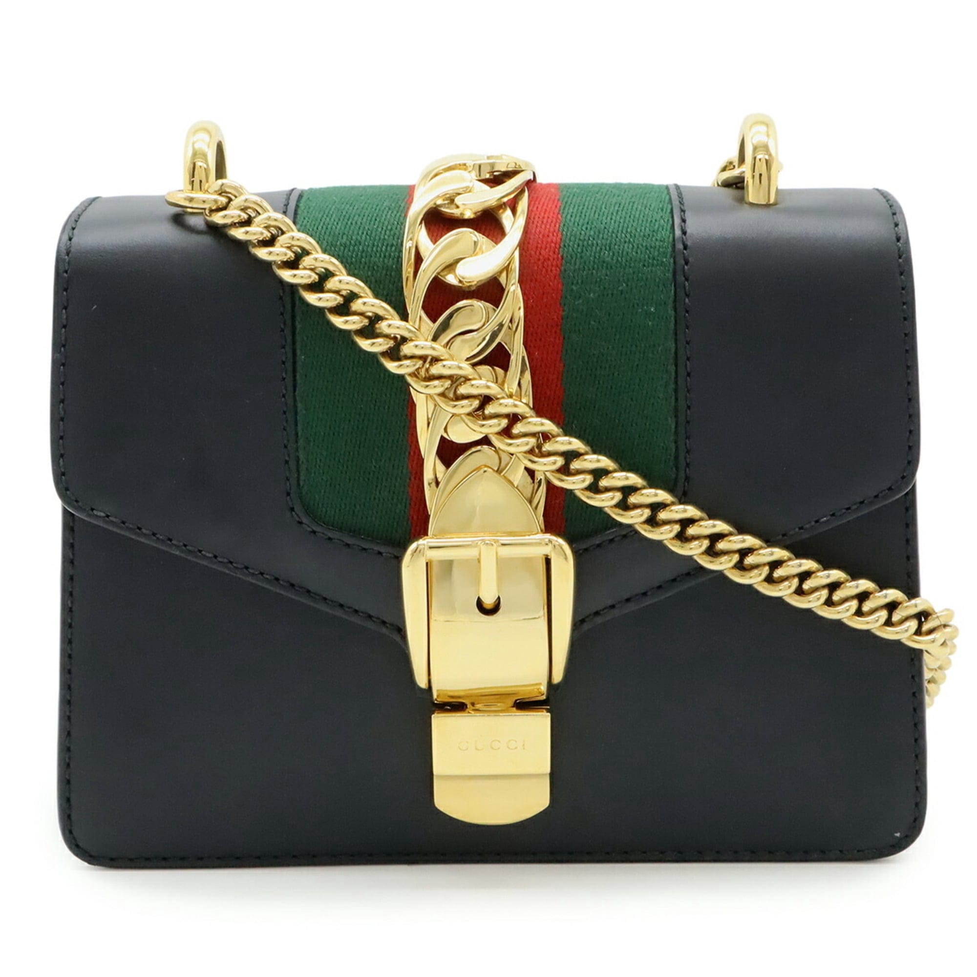 Gucci Sylvie Women's bags Mini Black Calfskin Used - Good