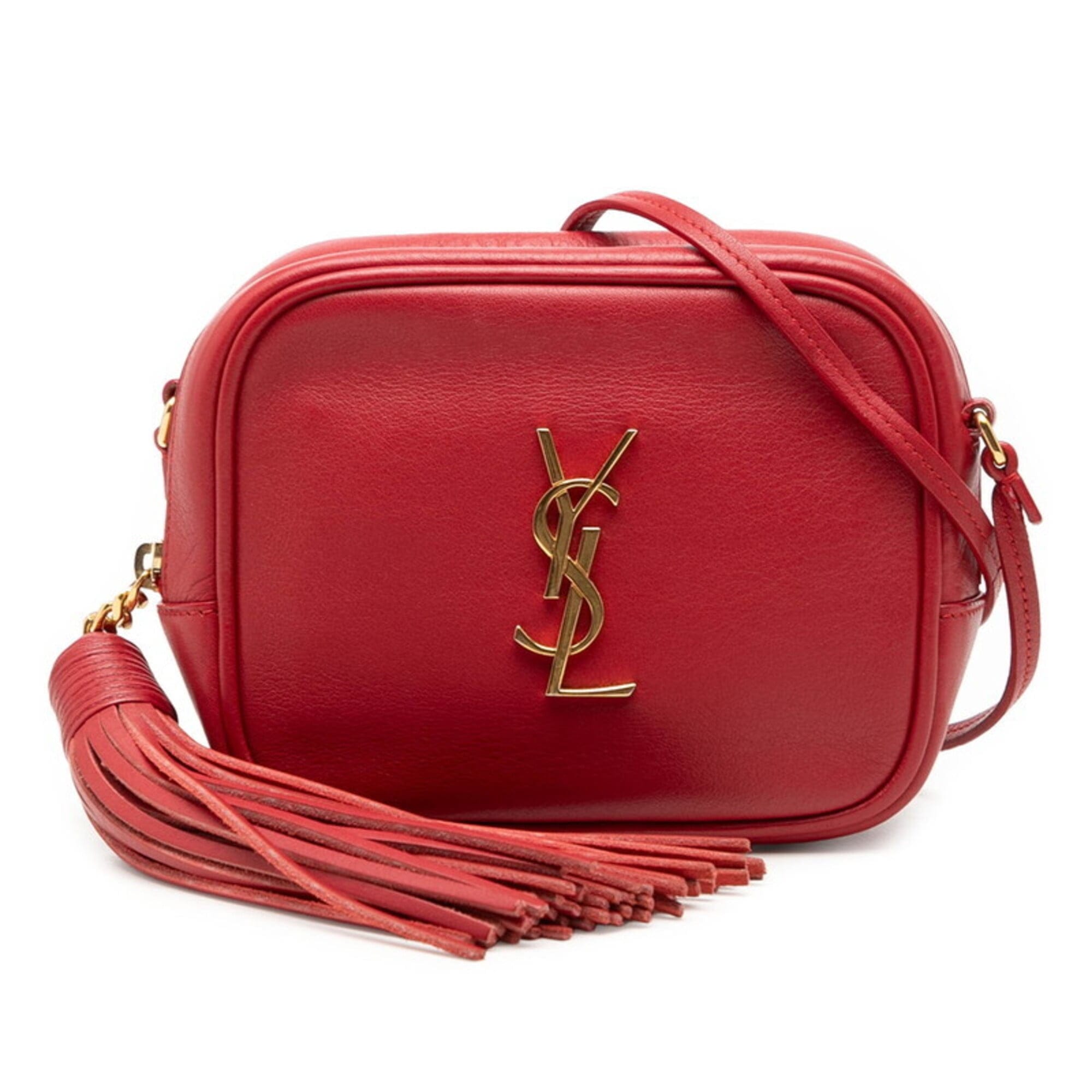 Saint Laurent Monogram Blogger Women's bags Unspecified Red Matelassé Lambskin Used - Good