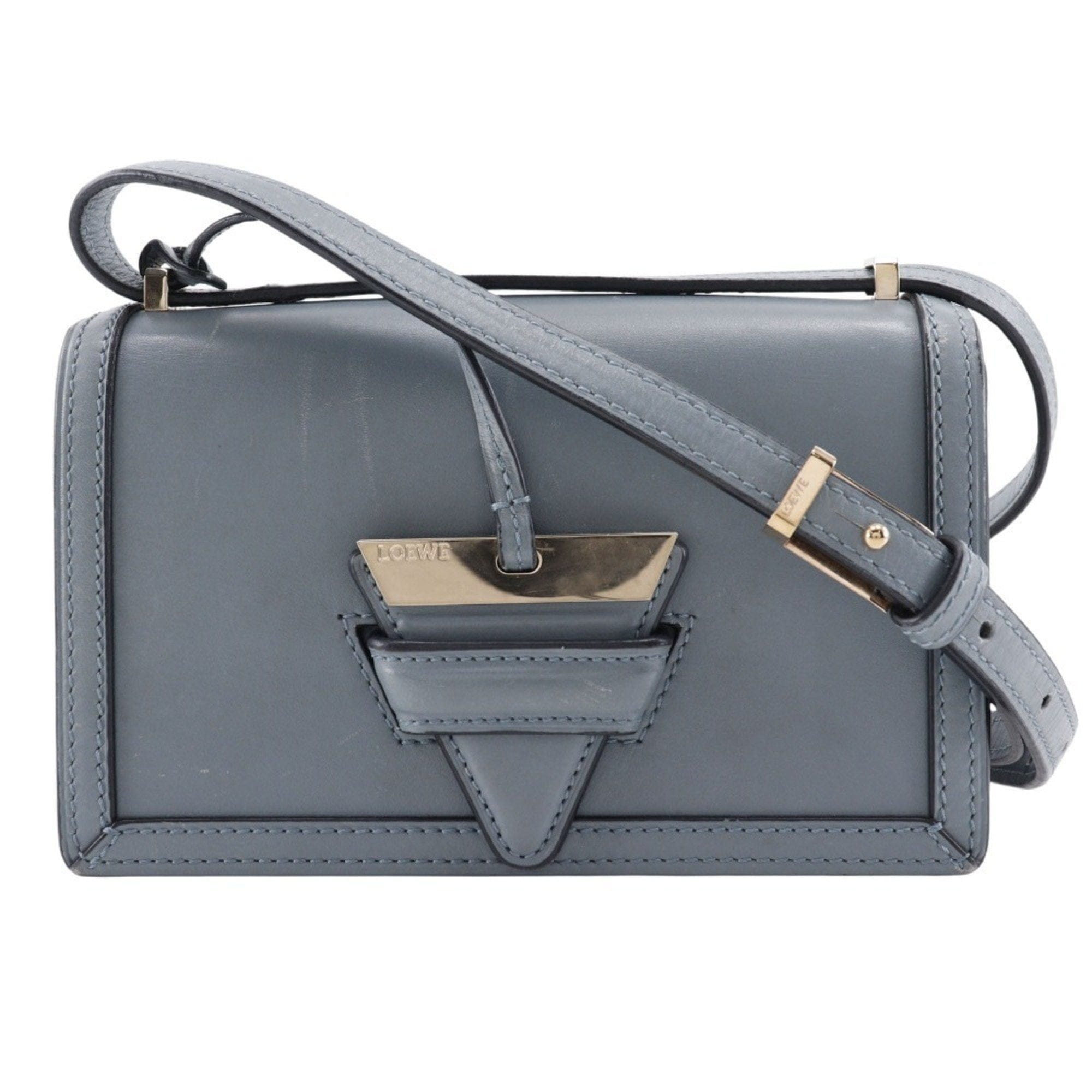 Loewe Barcelona Women's bags Small Stone Blue Calfskin Used - Acceptable