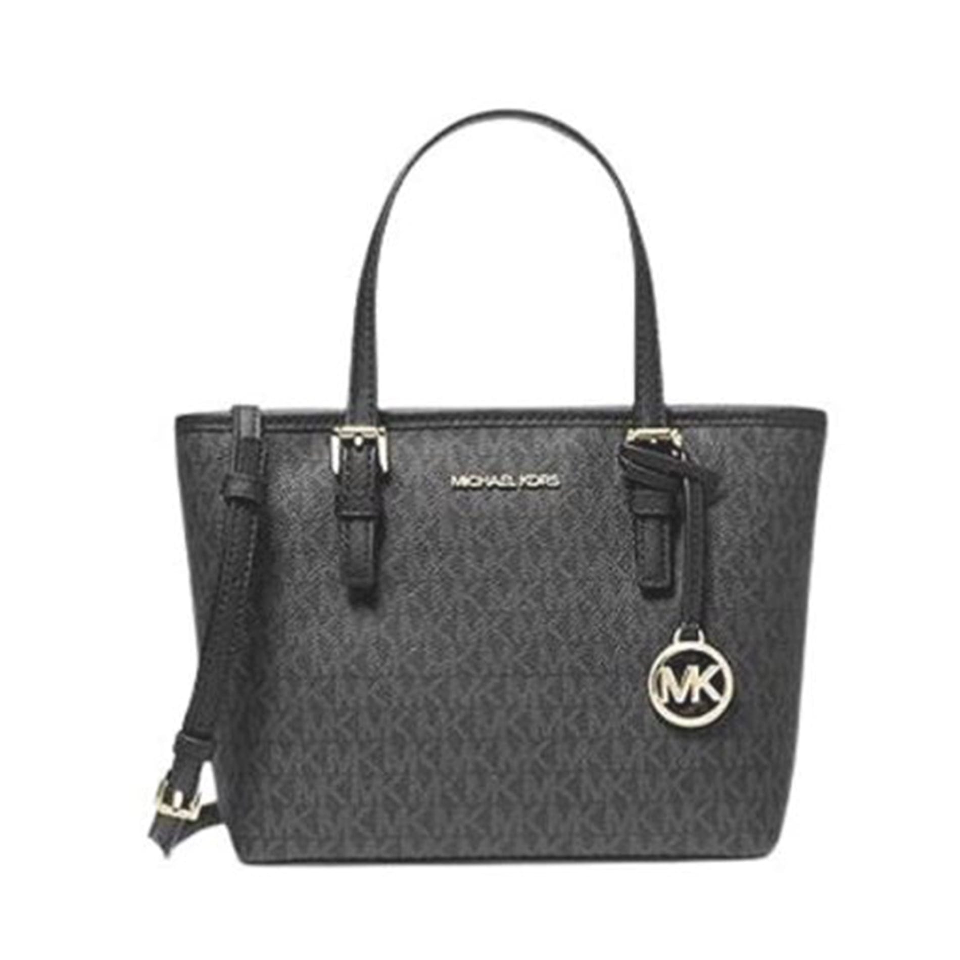 Michael Kors Jet Set Travel Women's bags Black Logo Crossbody Large New