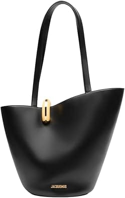 Jacquemus Le Bambola Tote Women's bags Medium Black Smooth Leather New