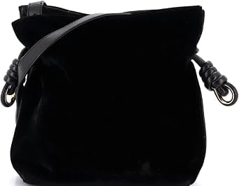 Loewe Flamenco Clutch Women's bags Small Black Velvet New