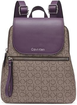 Calvin Klein Elaine Backpack Women's bags Khaki Signature New