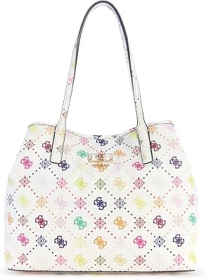 Guess Emelie Tote Women's bags Mini White Faux Leather New