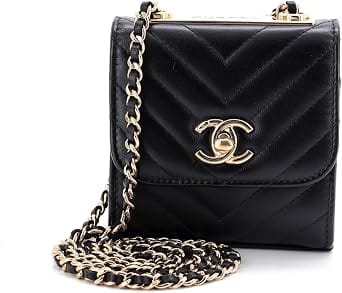 Chanel Trendy CC Clutch Women's bags Small Green Lambskin Gold New
