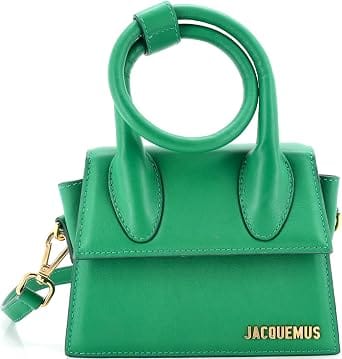 Jacquemus Le Chiquito Noeud Top Handle Women's bags Green Leather New