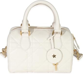 Dior Dior Groove Top Handle Women's bags Small White Macrocannage Calfskin Gold New
