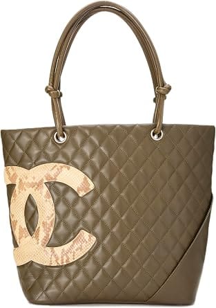Chanel Cambon Tote Women's bags Beige Calfskin Silver New