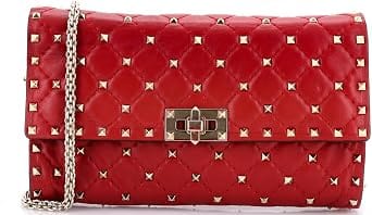 Valentino Garavani Rockstud Spike Crossbody Women's bags Small Red Quilted New