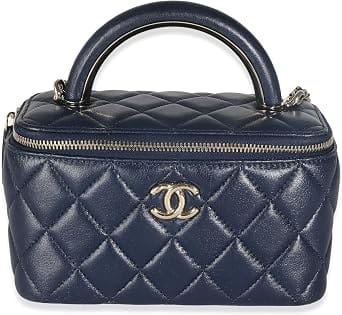 Chanel Vanity Case Top Handle Women's bags Vintage Hard Case (1990s) Black Caviar Medium New