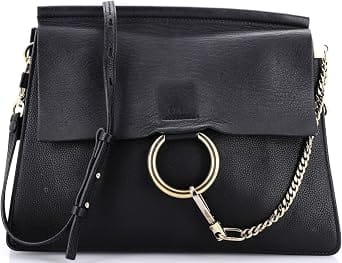 Chloé Faye Shoulder Bag Women's bags Medium Black Leather New