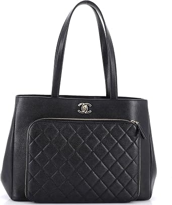 Chanel Business Affinity Tote Women's bags Large Black Quilted New