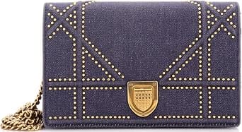 Dior Diorama Crossbody Women's bags Unspecified Navy Blue Denim Antique Gold New