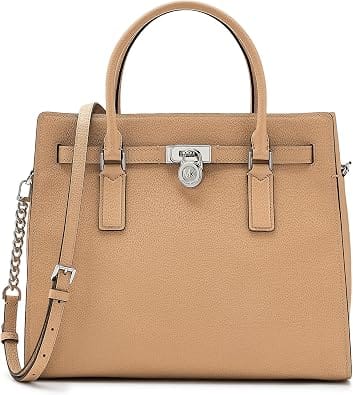 Michael Kors Hamilton Top Handle Women's bags Large Brown Leather New