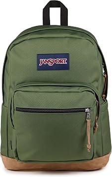 JanSport Right Pack Backpack Women's bags Black Suede Leather New
