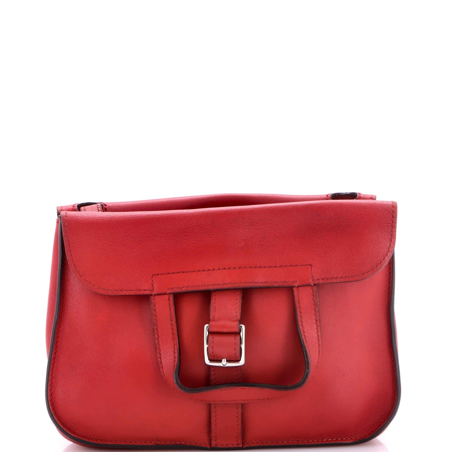 Hermès Halzan Shoulder Bag Women's bags Unspecified Bleu Nuit Clemence Palladium New