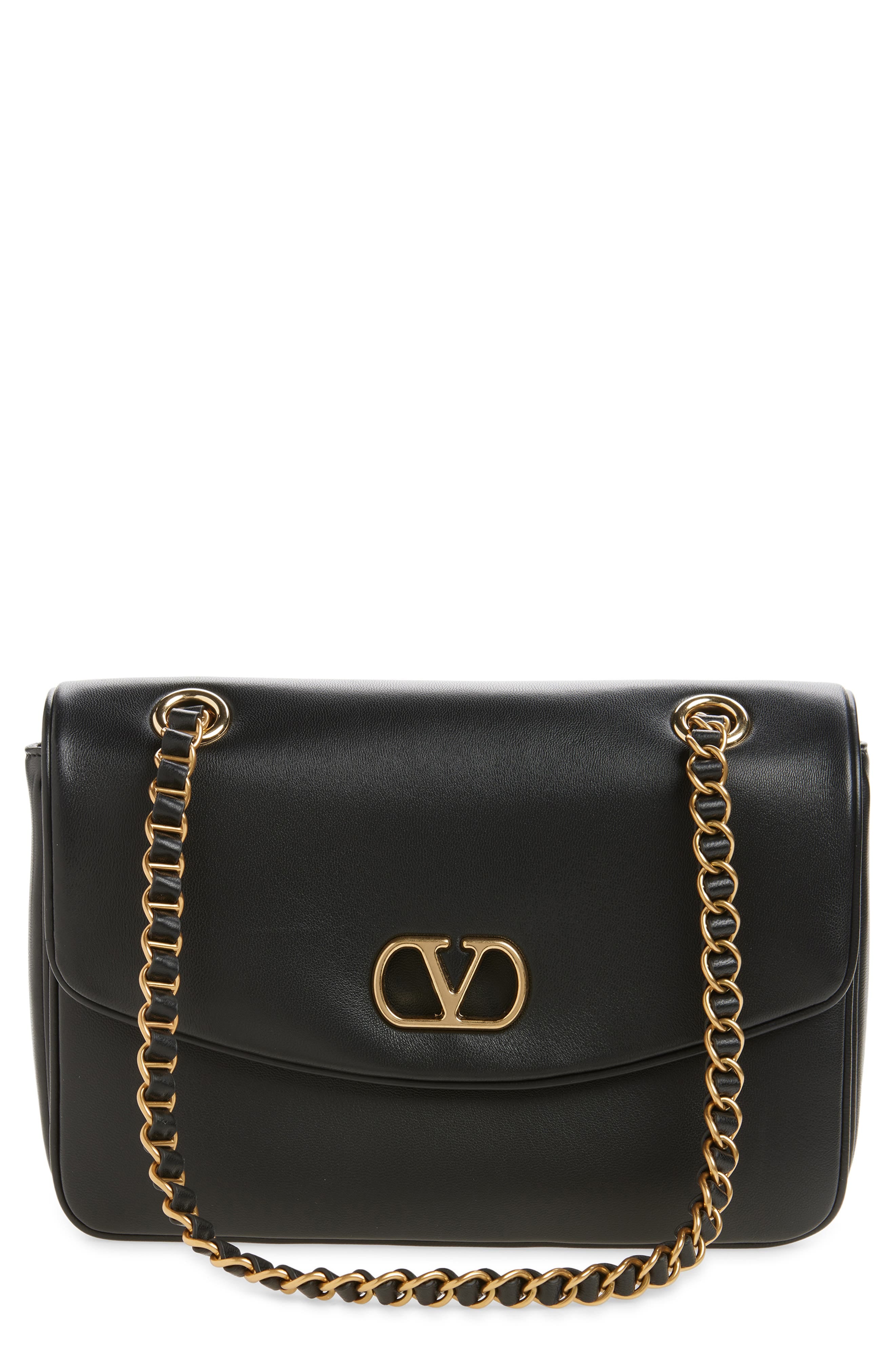 Valentino Garavani Djuna Shoulder Bag Women's bags Black Nappa Leather New