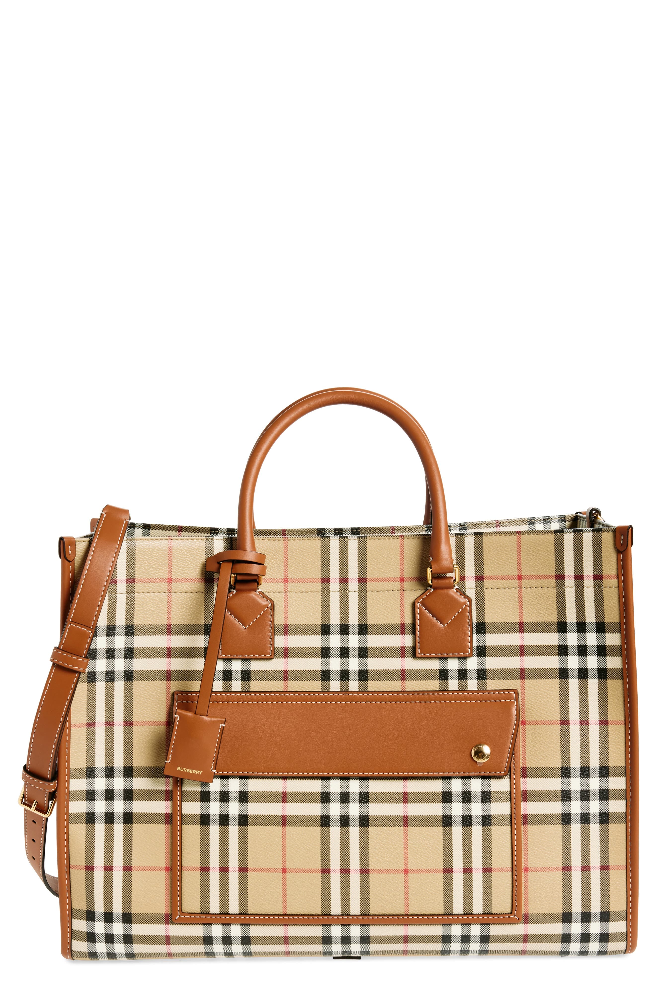 Burberry Freya Women's bags Medium Check Canvas New