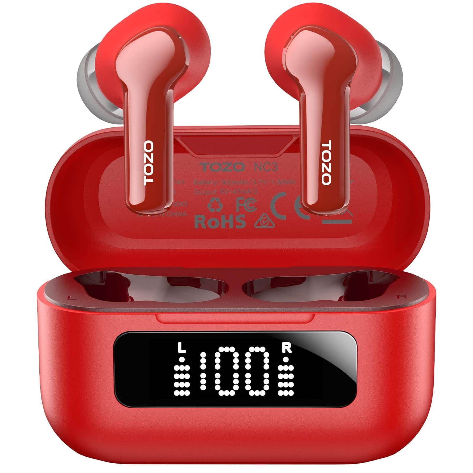 TOZO NC3 Headphones & Earbuds Black New