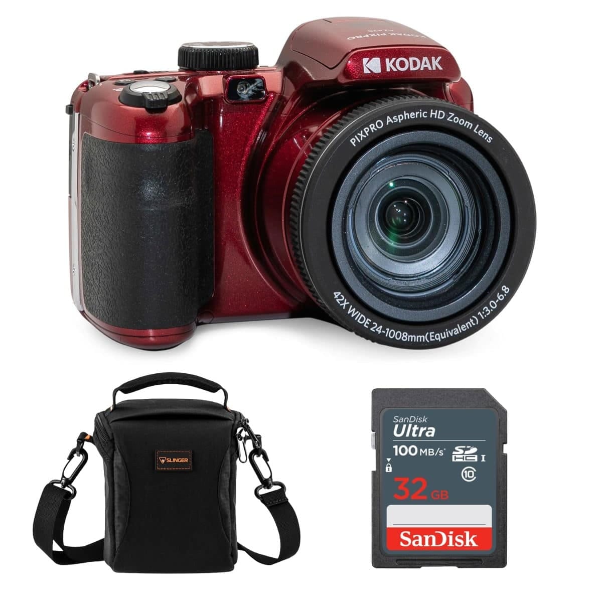 Kodak PIXPRO AZ425 Digital Cameras Red New Body Only