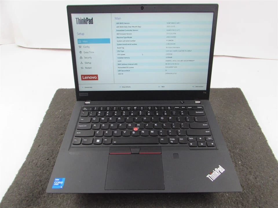 Lenovo ThinkPad T14 Gen 2 (Intel) Computers 512GB 32GB Refurbished - Excellent