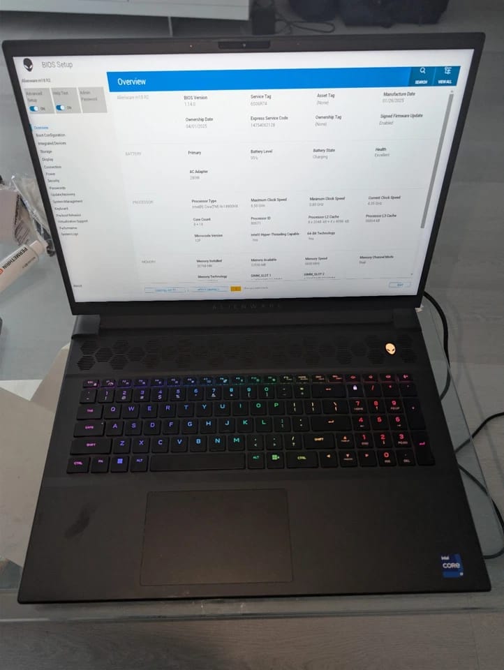 Dell Alienware m18 R2 Computers 1TB 16GB Used - Good