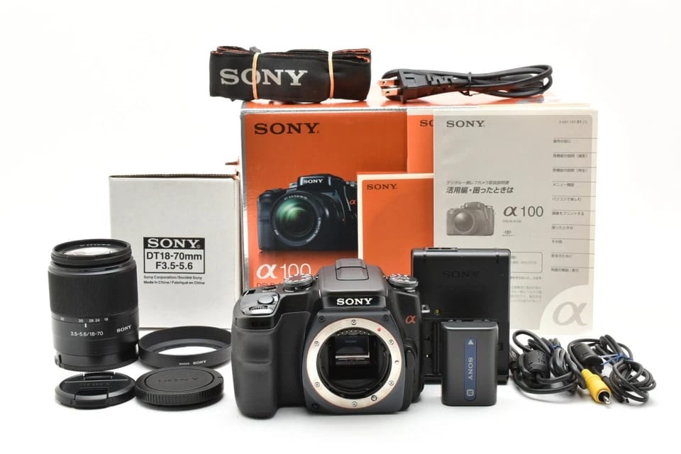 Sony Alpha 100 Digital Cameras Black Body Only New